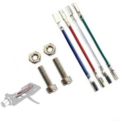 Turntable Headshell Wire, Set Stereo Screws for Tonearm Holder Connector Cartridge Phono Replacement Cable Kit