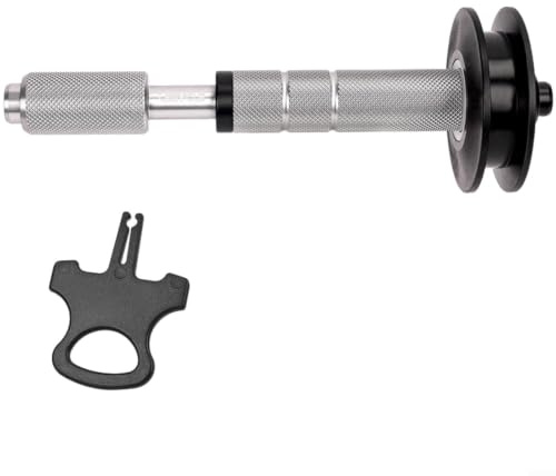 Glewi Supporto catena bici in lega di alluminio con cuscinetti in plastica, clip a sgancio rapido per 142-148 mm perno passante MTB strumento di manutenzione argento Glewi