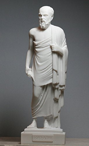 Skulptur griechischer Philosopher Sokrates, Gussmarmor, 24 cm