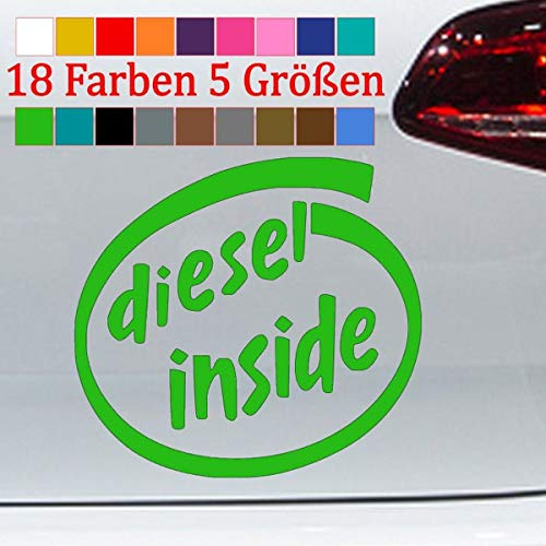 Diesel Inside Aufkleber Feinstaub Dieselgate Tankdeckel Abgas 18 Farben 5 Größen