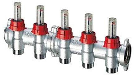 Collettore Di Mandata 7 Vie Flangiato 1 Rame Con Flussimetri 3972 107 Far