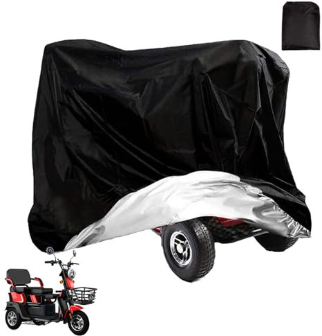 VVHOOY Mobility Scooter Covers for Outside Storage,Heavy Duty 210D Oxford Electric Scooter Rain Cover Waterproof Outdoor with Elastic Band,Anti Dust Wheelchair Protective Cover(140x66x91cm) 