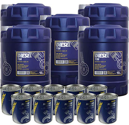 50L Motoröl MANNOL Diesel TDI 5W-30 10x MANNOL Motor Doctor ADDITIV