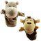 FeiWen Plüsch Tiere Handpuppen spielwaren (Nilpferd und Orang-Utan)