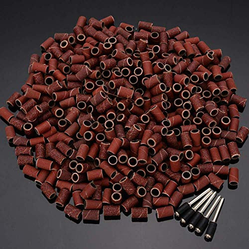 SLRMKK 485pcs 1/4120/240/320/400/600 Schleifbänder Trommeln Hülsen Dorne Schleifen Elektrisches Polieren Sandpapier Kreissand