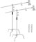 EMART 2er Pack C Stand mit Boom Arm, 300 cm Verstellbares Edelstahl-Beleuchtungsstativ mit 128 cm Haltearm, Kugelgelenk für Reflektor, Softbox, Monolight, Regenschirm
