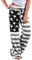 AMYTIS Damen Yogahose Stretch Freizeithose Bequeme Pyjamahose Schlafanzughose Lang Leichte Lounge Hose Hausanzug Hosen Relaxhose Fitness Sommer Weites Bein,Flagink,M