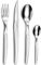 LOU LAGUIOLE - Ménagère 24 couverts de table pour 6 personnes - Montana - Acier inoxydable 18/0, Finition Brillante - Blanc