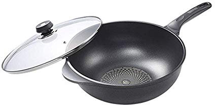 Wok Disponibile 32cm Alluminio Padella Senza Olio Fume Non Facile Da Stick Meno Lampblack Cast Wok