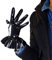 DooWay Lange Lederhandschuhe für Damen, Kunstlack-PU, Wet-Look, sexy Kostüm, glänzend, Schwarz, 13 cm - 100 cm, Glänzende schwarze Rüschenmanschette, 25 cm, 38