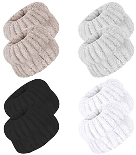 8 Stück Spa Handgelenk Waschband Mikrofaser Handgelenk Waschen Handtuch Band Armbänder zum Waschen Gesicht saugfähige Armbänder Handgelenk Schweißband für Frauen Mädchen verhindern, dass Flüssigkeit