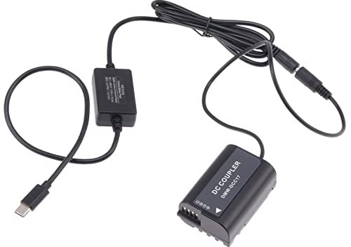 FOTGA USB-C Type-C to DMW-BLK22/DMW-DCC17 Decoded Dummy Battery Power Adapter Cable for Panasonic Lumix S5 DC-S5 DC-S5K GH5M2 GH5 Mark II GH6 Camera