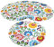 Baroni Home Set di 6 Tovagliette Americane in PVC Colorate, Tovaglietta Americana per Colazione Antiscivolo e Facile da Lavare, Tovaglia Colazione Pranzo Cena, 38x38 cm, Fiori
