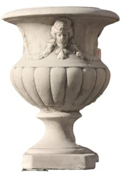 Schöne Amphore aus Steinguss perfekt für den Garten die Terrasse oder den Vorgarten ist Frostfest Witterungsbeständig und Neu 45cm H, JA-063