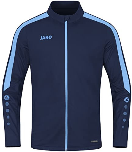 JAKO Kinder Polyesterjacke Power, Marine/Skyblue, 152