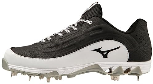 Mizuno Herren 9-Spike Ambition 3 Baseball-Stollen, Schwarz/Weiß, 42 EU