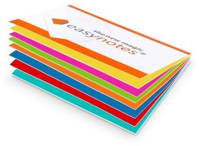 Elektrostatisch selbstklebendes Notizpapier | Mehrfarbig, 100x70mm, 100 Blatt Notizbuch | Haftet an allen Oberflächen ohne Magnete, Pins oder Klebstoff | Große Static Sticky Notes