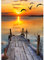 QENSPE Diamond Painting Kit Sonnenuntergang Diamant Painting Bilder Erwachsene, 5D DIY Full Diamond Art Set Landschaft Diamant Kunst Malerei Stickerei Kreuzstich Set Home Wand Dekor 30x40cm