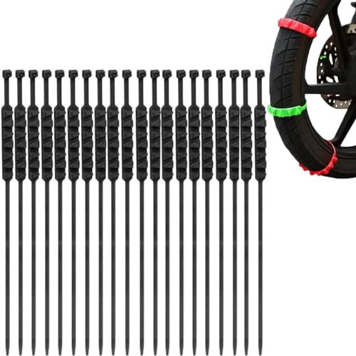 Fahrrad Schneeketten, Schneeketten Fahrrad, Schneeketten für Fahrrad, Anti Skid Snow Chains, Schneeketten Kabelbinder, Winterreifenkette Black