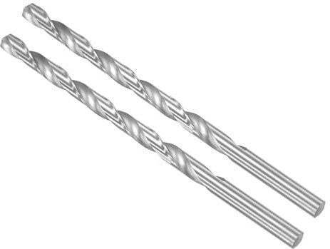 CoCud Extra Long High Speed Steel Twist Drill Bits, 10mm Diameter 200mm Length, Straight Twist Jobber Drill Bit - (Applications: for Metal Woodwork Plastic Aluminum), 2-Pieces