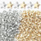500 Stück Perlen Sterne Gold 6 mm Sternförmige Abstandsperlen Acryl Sternform Perlen für Armbänder, Stern Abstandsperlen Stern Goldene Perlen Charms für DIY Schmuckherstellung Basteln (Gold,Silber)