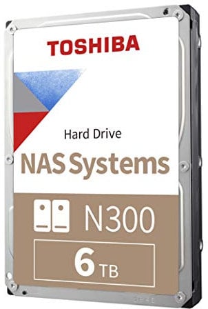Toshiba Disco rigido interno N300 6TB NAS 3,5 CMR SATA 6 GB/s 7200 RPM 512 MB di cache - HDWG760XZSTA