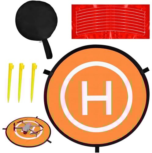 Landing Pad Faltbar,Universal Foldable Drohne Landeplatz,Drohnen-Landeplatz-Zubehör,Tragbare Faltbare Landing Pads,Doppelseitiger Wasserdichter Landing Pad,Für Drones Hubschrauber Zubehör,Kiuiom