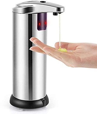 Automatic Soap Dispenser 250ml Soap Dispenser for Kitchen Sink IPX6 Waterproof Touchless Battery Operated Hand Soap Dispenser for Bathroom Hotel Restaurant Public Place