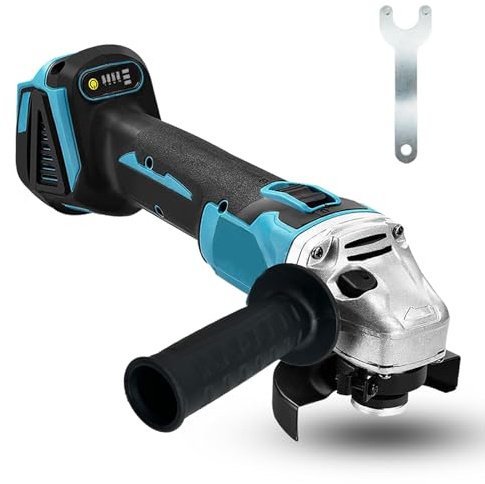 Akku Winkelschleifer, Scheibe 125mm Winkelschleifer, 7500RPM Bürstenloser Motor, für Farbe, Bauherren, Entkalken, Schleifen, Mörtel und Polieren