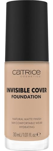 Catrice Invisible Cover Foundation, Nr. 015W, Nude, feuchtigkeitsspendend, langanhaltend, natürlich, für trockene Haut, vegan, ölfrei, ohne Parabene, ohne Mikroplastikpartikel, 1er Pack (30ml)