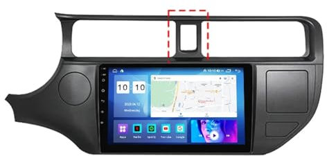 ZCRKEJI Pantalla HD de 9 Pulgadas Android 12 Navegación GPS para automóvil para KIA Rio 2011 2012 2013 2014 2015 2016 2017, Reproductor Multimedia estéreo para automóvil Plug and Play con Radio AUX