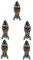 Supvox 5St Ornament Halloween- -Statuenform Halloween-Dekorationen im Innenbereich Halloween Halloween assecoires Party-Deko-Accessoire Partydekorationen