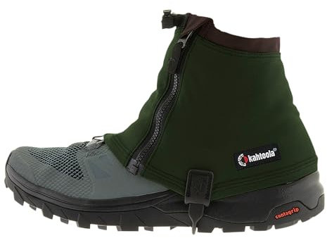 Kahtoola RENAgaiter Niedrige Gamaschen zum Wandern, Bergsteigen, Trailrunning, Schuh- und Stiefelschutz bei Schlamm, Schnee und Eis, immergrün, Größe L, XL