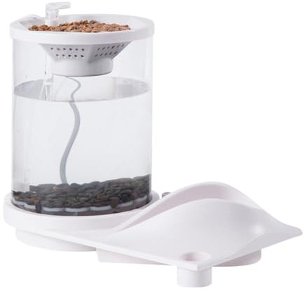 Kleines Aquaponisches Aquarium – selbstpflegendes, leises Fischglas mit Filtersystem, selbstpflegendes Aquarium mit Aquaponic-Ökosystem für Fischgeschäft, Zuhause, Arbeitsplatz, Wohnung