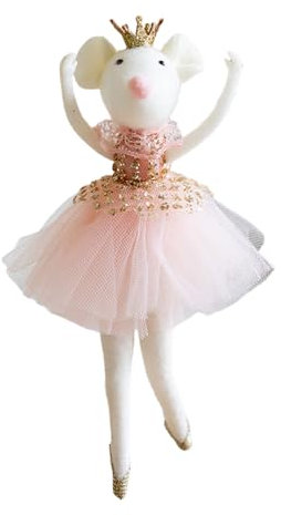 RKJRTK Ballett-Maus-Puppen, Weihnachtsdekoration, schöne Plüschfigur, Baum, hängende Verzierung für Urlaubs-Layouts, Requisiten