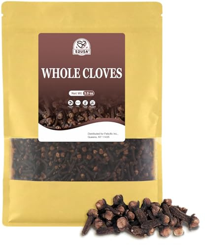 52USA - Clavo entero de 3.5 onzas (paquete de 1), ideal para alimentos, té | Todo natural, sin OMG, Kosher, vegano, sin gluten