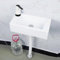 Waschbecken klein Kunststoff mit Pumpe,40x20x11cm/33.5x29x13cm(WxDxH),Hänge-Waschtisch in Weiß,Bedürfnisse eines durchschnittlichen Haushalts zu erfüllen (A)