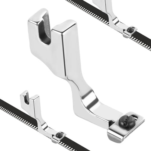 Pied-de-Biche Réglable de Fermeture à Glissière Invisible pour Machine à Coudre, Pied Presseur Fermeture Eclair Machine à Coudre en Acier Inoxydable Accessoire Machine à Coudre