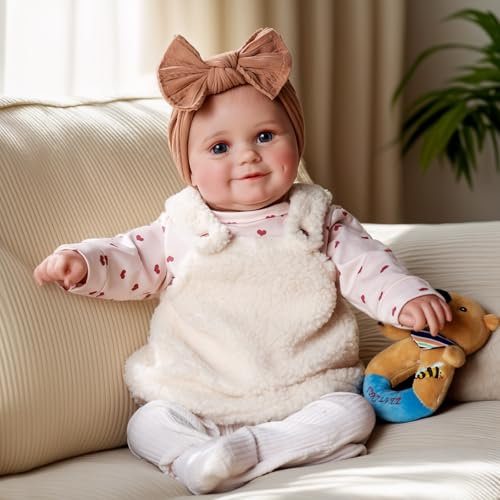 BABESIDE Reborn Baby Puppen 20 Zoll - Lebensechte Wiedergeborene Babypuppen mit Süßem Lächeln - Realistische Neugeborene Mädchen Geschenk Spielzeug