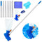 Balai Aspirateur Piscine,Aspirateur Piscine,Kit Nettoyage Piscine,2.1M Manche Telescopique Piscine(Type épais),Raccord en Métal Amélioré et Poils Latéraux,Brosse D'aspiration pour Piscine