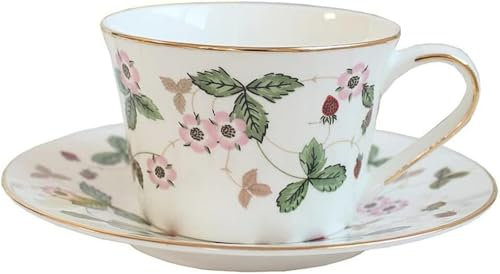 QXHSSM Tazze e Piatti da caffè in Porcellana Inglese, Tazze da tè pomeridiano, Tazze in Ceramica, Tazze for l'acqua, Servizi da tè