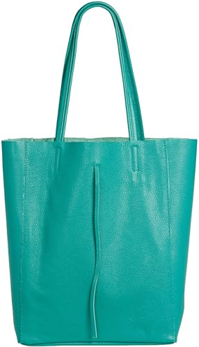 Caspar Großer Damen Leder Shopper Schultertasche mit Sicherheitsfach - CLASSIC LINE - Modell No.780 - Made in Italy