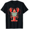 Chemise Homard Rétro Breton Top Drôle Cadeau de Pêche T-Shirt
