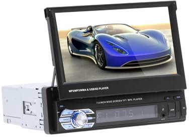 SHINEOFI 1 Stück Flexibler Auto Player mit Radio Rückfahrkamera Multifunktionale Anlage für Sicheres Fahren Musikgenuss