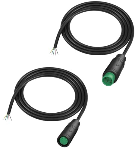 RUNCCI-YUN 1 Paare wasserdichte Julet 2-6polige Anschluss-Verlängerungskabel für E-Bikes,Kabel Steckverbinder,weiblicher und männlicher Steckerdraht für Elektrofahrradlicht