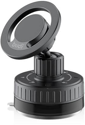 BUDI 2 in 1 Magnetic Universal Car Mount Rotation Base