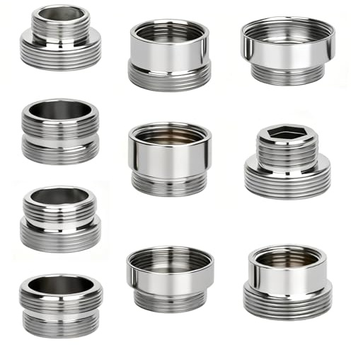 10 Pcs Faucet Adapter Kit, Universal Kitchen Tap Adapter Kit, Durable Female Sink Faucet, Connecting Garden Hose Sink Sprayers, Tap Aerator Sprayer Accessories for Kitchen Sink Bathroom Garden