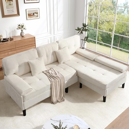 Fasba Sofá Cama Chaise Longue L Convertible - Ahorro de Espacio y Comodidad Modelo FCLYD-ZR21989B