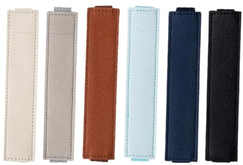HINTRMENT Portapenne in Pelle Pu Elastico, Custodia Singola per Penna Set 6 Facile da Pulire, per Tablet e Quaderni, per Lezioni e Viaggi di Lavoro