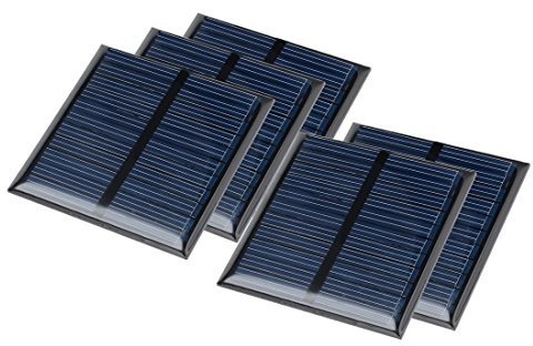 sourcing map 5Stk Poly Mini Solar Cell Paneel Modul DIY 5,5V 60mA